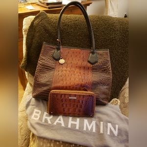 Brahmin Large Tote with Matching Wallet
